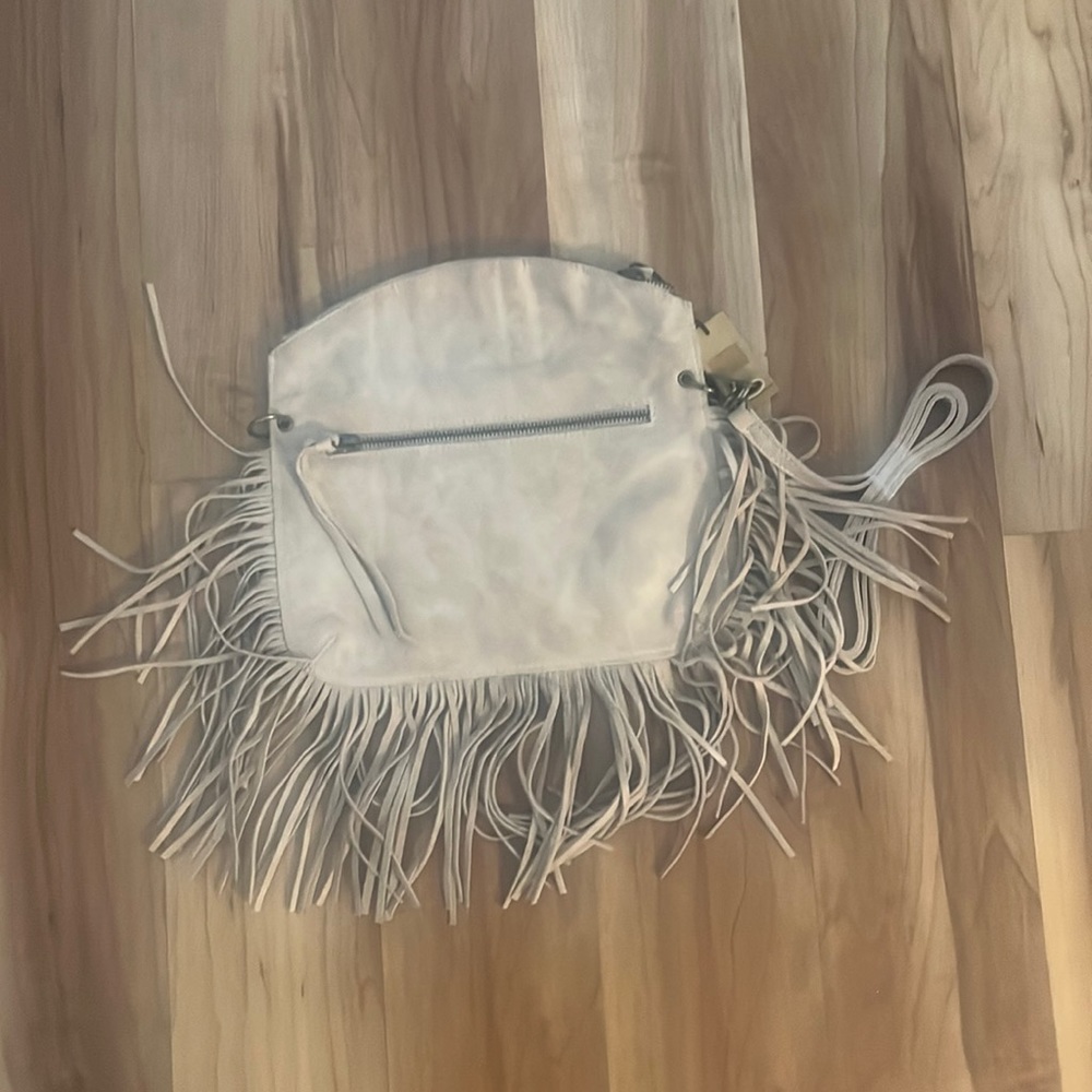 New Leather Fringe Handbag with strap